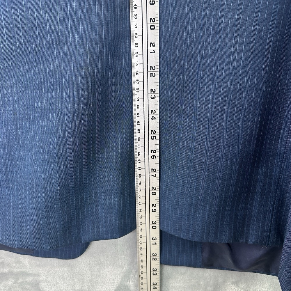 Canali Blue Pinstripe Wool Blazer Jacket Men's 54 EU (44R) Made in Italy* - Picture 11 of 14